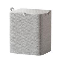 Grey Organized Folding Clothes Organizer Durable And Reusable Solution Space-saving Storage Box