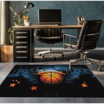 Basketball wing city skyline rug sports fan gift gaming roombackground orange stars 3D printed soft plush crystal velvet carpet 50x 80cm