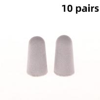 10 porų minkštų putplasčio ausų kamštukų, daugkartinio naudojimo, triukšmo mažinimui darbui, mokslui, miegui, kelionėms, lėktuvams, apsaugai nuo triukšmo, ausų priežiūrai, ausų pagalba pilka spalva