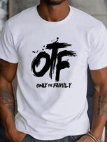 Front Letter Printed Round Neck Short Sleeved Unisex T-Shirt, Comfortable And Breathable Fabric L