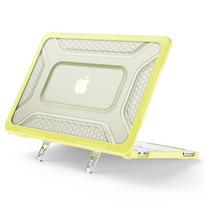 Heavy Duty Shockproof Case for Apple MacBook Pro 13 A1706 A1989 A2159 M1/M2 Drop-Resistant Laptop with Built-in Kickstand Heat Dissipation Cover Funda Pro 13 A1989 citrinos geltonos spalvos