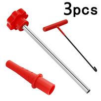 T-Hook Design Valve Stem Puller Tire Valve Stem Core Tool  Car Tire Maintenance 3PCS