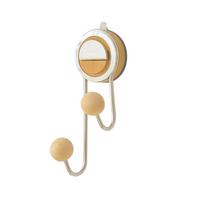 Removable Vacuum Double Hooks Traceless Shower Hooks Creative Wall Hanger  Kitchen