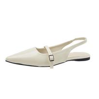 2025 Women's French-Style Pointed Toe Low Heel Slip-On Sandals 37