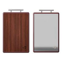 TIBORANG Stainless Steel & Wood Double-Sided Cutting Board