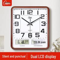 Compas C2982 Wood Grain Wall Clock with Perpetual Calendar