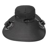 Breathable Wide Brim Sun Cap Removable Adjustable Visor Cap Fishing Bucket Hat  Beach