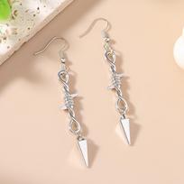 Fashion Alloy Rivet Drop Earrings for Women Men Metal Punk Dangle Earrings Hip Hop Jewelry Gifts