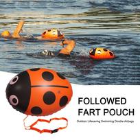 PVC Safety Swim Buoy Inflatable Ladybug Swimming Buoy Bag Floating Multifunctional with Waist Belt Adjustable for Sports Outdoor China Mainland