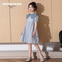 Girls' Summer Princess Puff-Sleeve Dress 130
