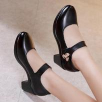 5 8 10cm Small Size 32-43 Shallow Med Block Heels Mary Janes Wedding Shoes Bride Fall 2025 Thick Bottom Platform Pumps Model Mom 32