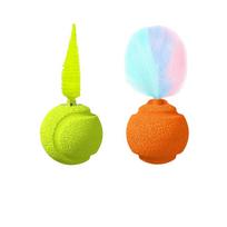 2PCS Squeaky Pet Bouncy Ball Toy Bite Resistant Cat Toy Ball Cat Exercise Toys  Training 2 pcs