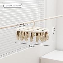 Round Disc Multi-Clip Drying Rack Multi-Functional Household Baby Clothes Balcony Storage Rack For Underwear And Socks 8 clips