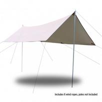 Ultra-Light Silver Coated Outdoor Canopy Tent with Sunshade & Waterproof Sun Protection for Camping, Cooking, and Picnics Ivory White