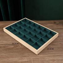 Bamboo & Wood Jewelry Display Tray for Rings, Necklaces, Bracelets, Watches, & Bangles