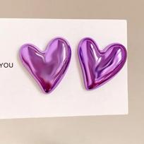 Sweet Acrylic Color Love Pendant Drop Earrings For Woman Korean Girl's Gothic Unusual Earrings Fashion Jewelry Party Gifts