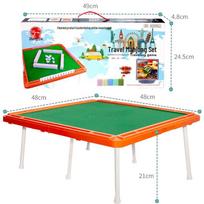 Portable Folding Mahjong Table with Mini Hand-Rubbed Tiles No. 24 for Dormitory and Home Use