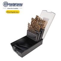 Great Wall 25-Piece Cobalt HSS Twist Drill Bit Set Straight Shank Cobalt Twist Drill Bit