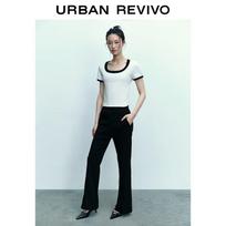 UR 2025 Women's Slim Fit Color-block Short Sleeve T-shirt M