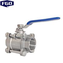 FGO 316L Stainless Steel Three-Piece Threaded Ball Valve DN25