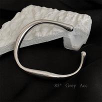 Geometric Irregular Water Drop Bracelet – Retro Korean Style, Elegant Plain Circle Jewelry for Women
