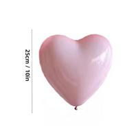 20pcs 10Inch Pink Macarons Heart Shape Latex Balloon Birthday Party Decorations Wedding Valentine's Day Decor Kids Shower Globos 10inch