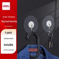 Deli 3kg Load-Bearing Adhesive Hooks