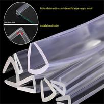 Transparent U-Channel Edge Trim Seal Strip