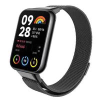 Steck Magnetic Milanese Strap for Xiaomi Smart Band 8/9/10 Pro sidabras