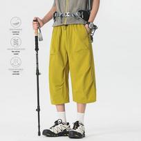 MEDE Men's Summer Loose Straight Plus-Size Workwear Capris 2XL