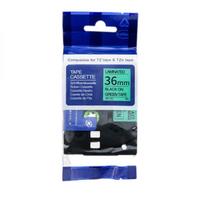 Aimo Aze-761 Green/Black 36mm Laminated Label Tape