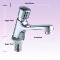 Lindong Copper Press-Type Basin Delay Faucet žalvaris