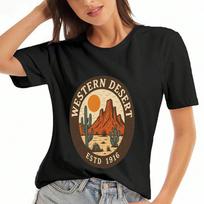 Weird Girls On Edge Ladies Cotton T Shirt, Premium Cotton Graphic Print, Durable, Casual Fashion, Featuring Manga Style Characters, Unique And Express S
