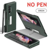 Case For Samsung Galaxy Z Fold 4 3 Cover Frame Side Pen Slot Matte Magnetic Bracket Case For Z Fold4 Fold3 5g (No Pen ) Case Only