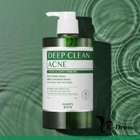 Happy Bath Giliai valantis Cica Arbatmedžio spuoguotas kūno prausiklis 900g 3 tipai ACNE