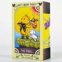 Luna's Bear Tarot Deck 12*7cm 78 Pcs Cute Teddy Bear Tarot Cards In Rigid Box with Guidebook for Beginners