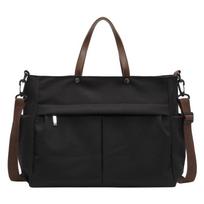 Nylon Large Capacity Shoulder Tote Bag 39*14*28 juoda