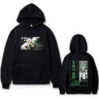 Anime Demon Slayer Shinazugawa Sanemi Graphic Hoodie Kimetsu No Yaiba Print Sweatshirt Male Fashion Oversized Streetwear S