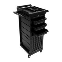 7 Tiers Beauty Barber Cart Hairdressing Trolley PP PVC Storage Organizer with Lockable Design & Wheels for Salon Home 88cm
