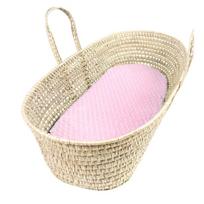 Baby Moses Basket Itin minkšta burbulinė lova vaikiškos lovelės priežiūros pagalvėlių užvalkalai. rožinė