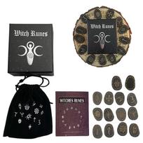 Tarot Cards Witch Witchcraft Wood Runes Stone Set Witches Rune Set Board Game Table Game Divination Runestones Tarot Decks United States