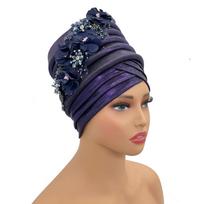 New African Women'S Turban Cap Nigeria Auto Gele Headtie Already Made Wedding Geles Female Head Wraps With Diamond Flower