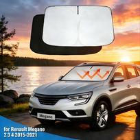 skirta Renault Megane 2 3 4 2015-2025 priekinio stiklo saulės skydelis saulės skydelis saulės skydelis apsauga sulankstomas blokuoja UV spindulius išlaikyti sidabras