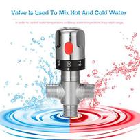 Bathroom Brass Thermostatic Mixing Valve for Temperature Control 1/2 inch Brass Thermostatic Valve (Economy)