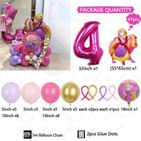 47pcs Cartoon Rapunzel Princess Foil Balloon Happy Birthday Party Supplies Decoratio Baby Shower Kid Faovr Tangled Ballon Globos other