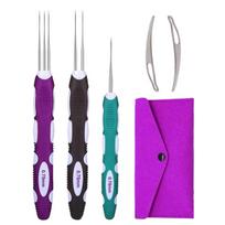 2025+Dreadlock Crochet Needle Tool,Hair Crochet Hooks with Ergonomic Handle, 3Pcs Hair Braid Craft 0.75mm China Mainland