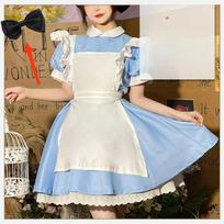 Princess Alice on The Run Blue Dress Maid Costume Maid Costume Halloween Costume French Sweet XXS/140