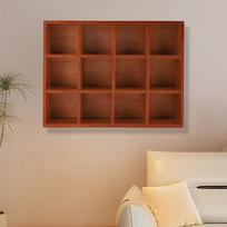 Adjustable Shelves Wood Desktop Organizer Solid Wood Wall Storage Rack Floating Shelf  Office