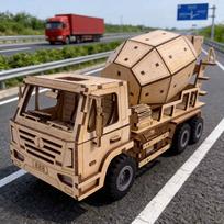 1 Wooden 3D Puzzle Mixer Truck DO-IT-YOURSELF Wooden Assembly Miniature Imaginative Holiday Decor Present Perfect Ideal for Family Assembly balta