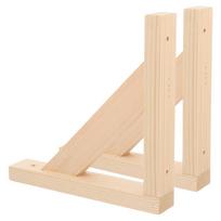 2Pcs Heavy Duty Wooden Shelf Brackets Solid Wood Floating Shelf Support Corner Bracket for Wall Garden Bookshelf Garage Office other
